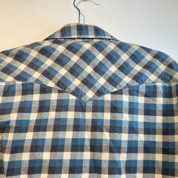 Howler Bros Heavy Flannel Shirt Plaid Stockman Metal Snaps Western Size S READ - Picture 3 of 12